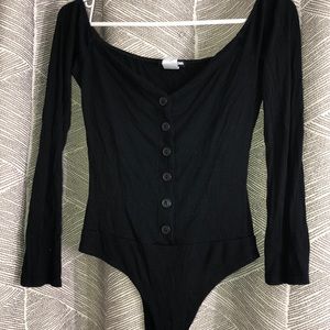 Black off shoulder shirt